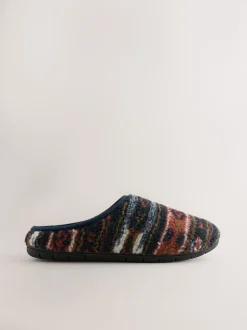 Grey Borg Patterned Slippers