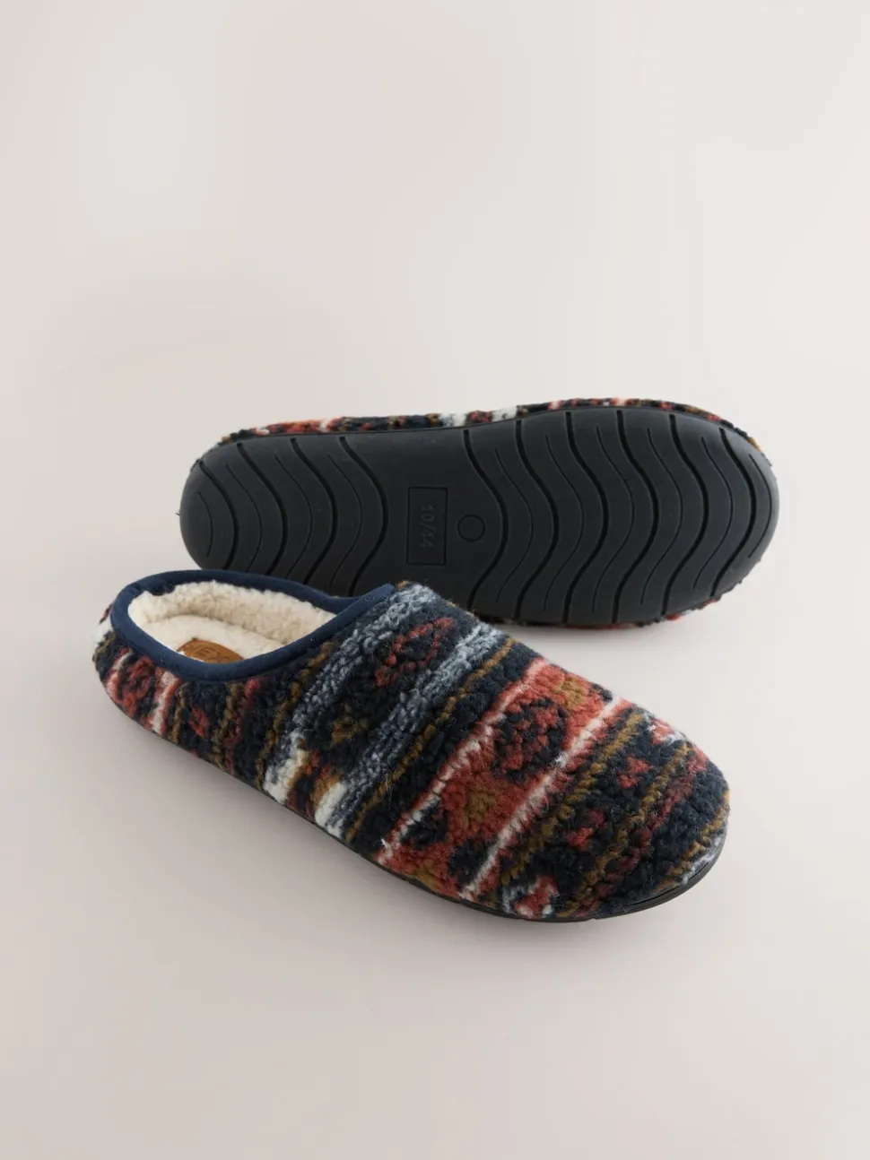 Grey Borg Patterned Slippers