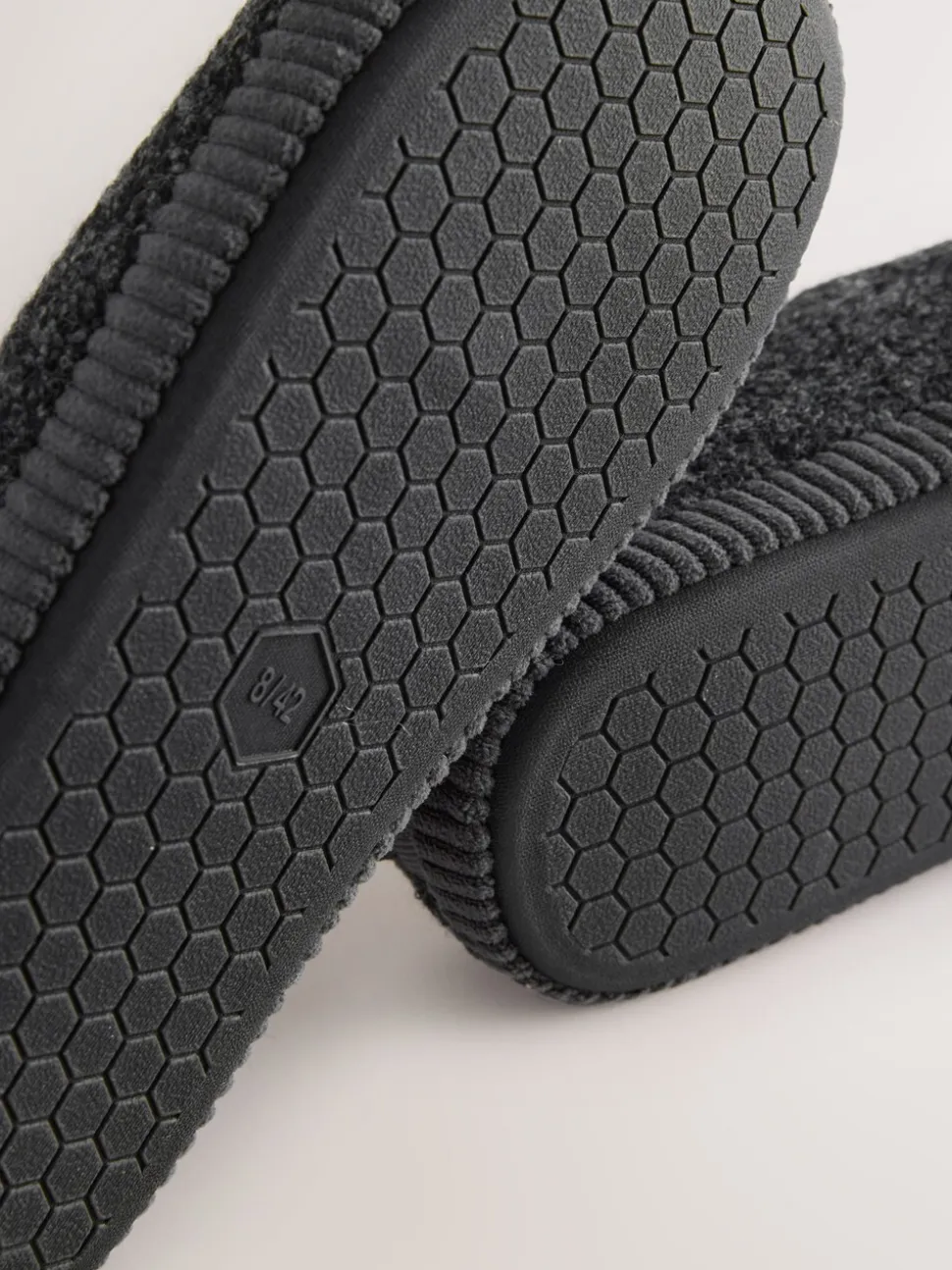 Grey Boucle Soft Mule Slippers