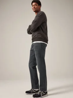 Grey Charcoal Single Slim Fit Classic Stretch Jeans