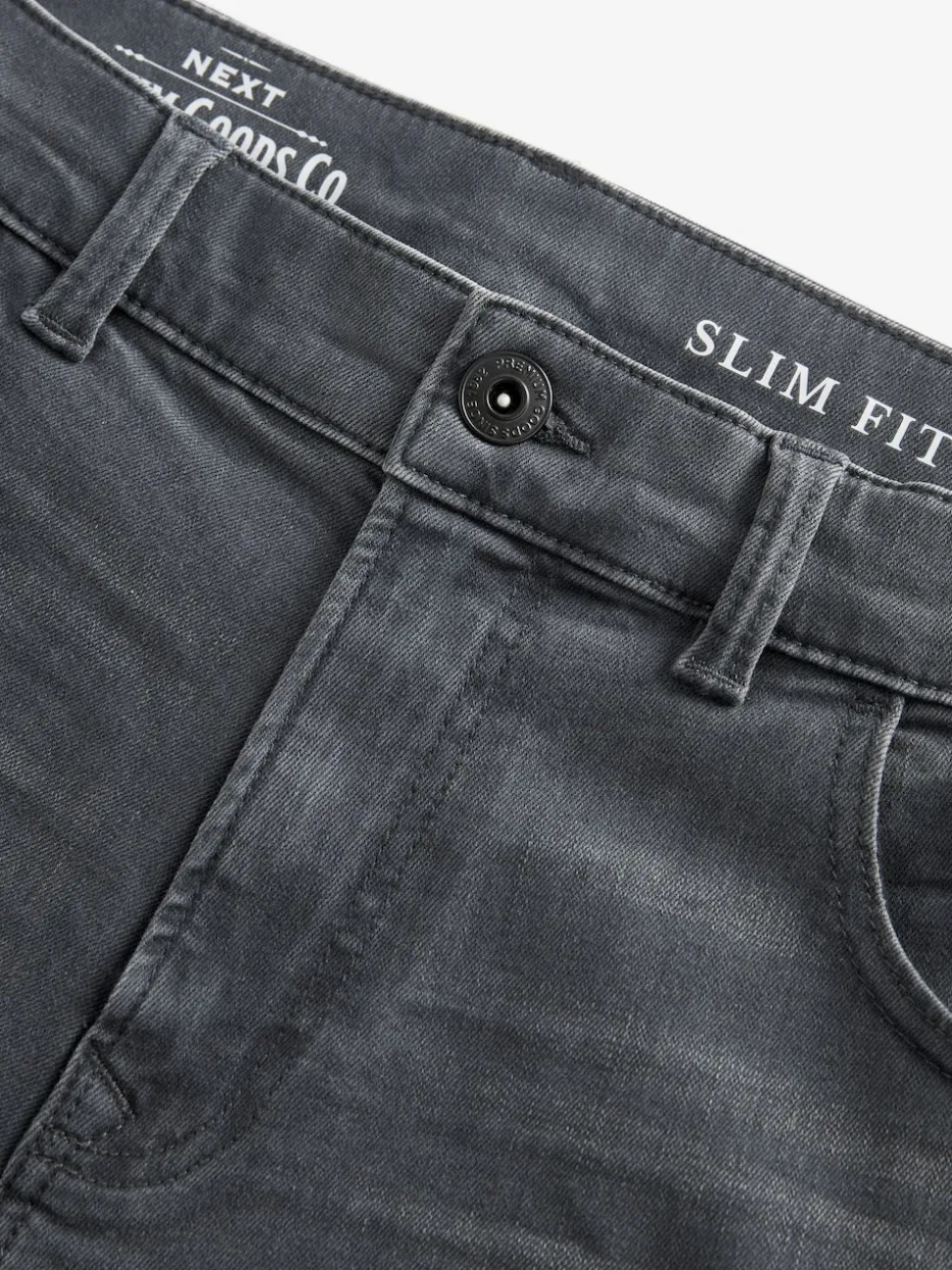 Grey Charcoal Single Slim Fit Classic Stretch Jeans