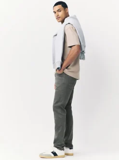 Grey Charcoal Skinny Fit Comfort Stretch Jeans