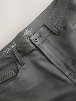 Grey Charcoal Skinny Fit Comfort Stretch Jeans