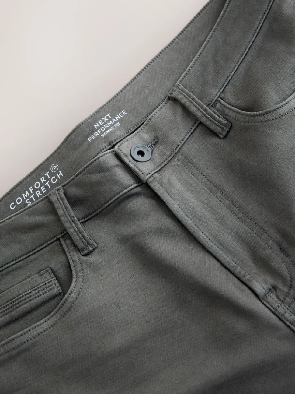 Grey Charcoal Skinny Fit Comfort Stretch Jeans