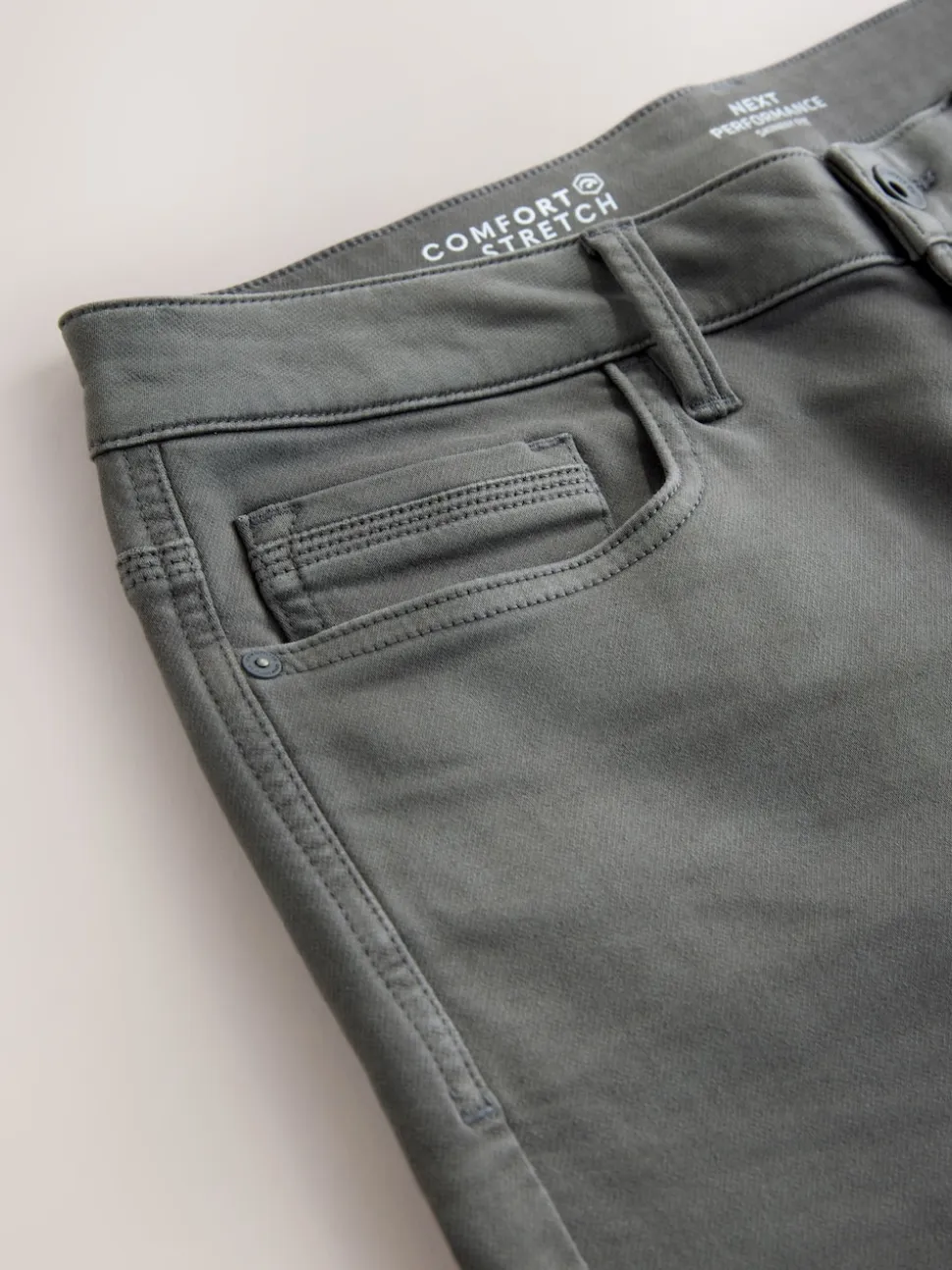 Grey Charcoal Skinny Fit Comfort Stretch Jeans