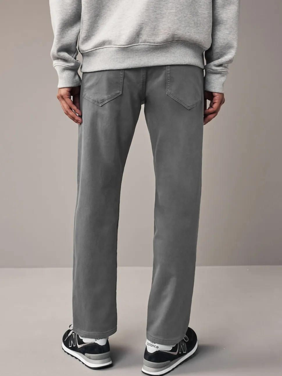 Grey Charcoal Slim Fit Comfort Stretch Jeans