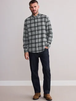 Grey Check Signature Long Sleeve Check Shirt