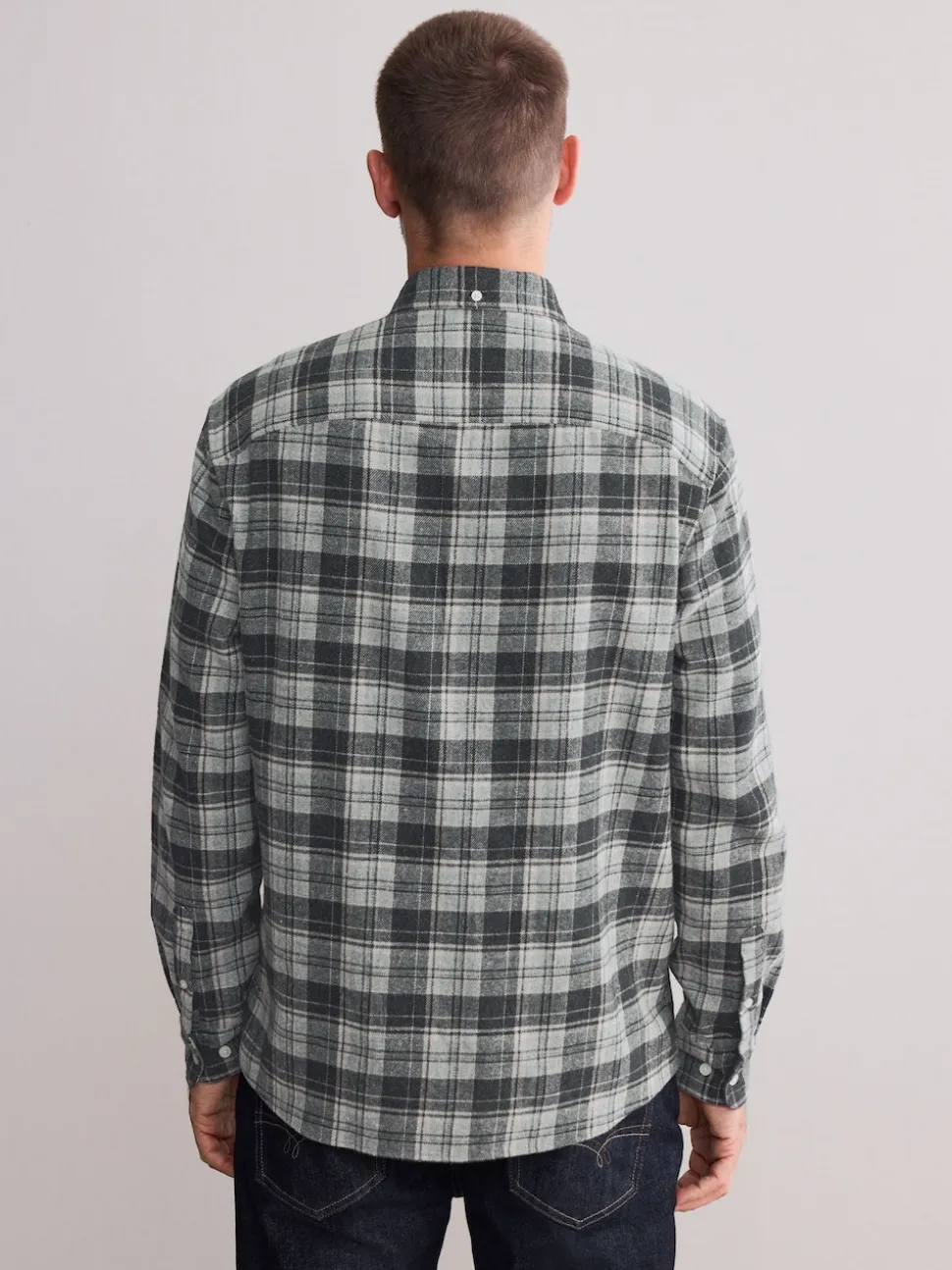 Grey Check Signature Long Sleeve Check Shirt