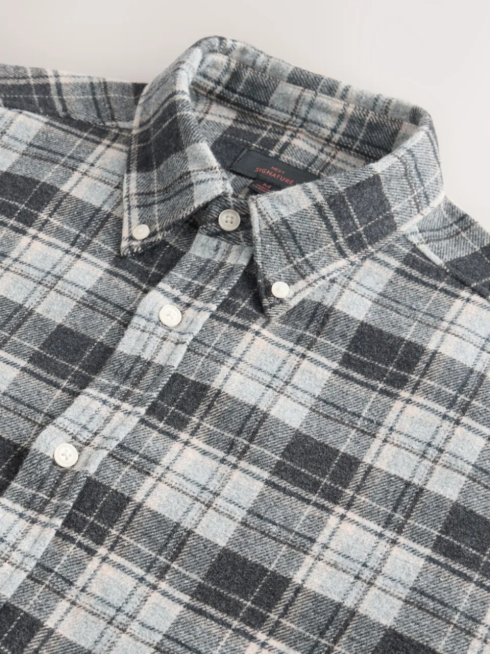 Grey Check Signature Long Sleeve Check Shirt