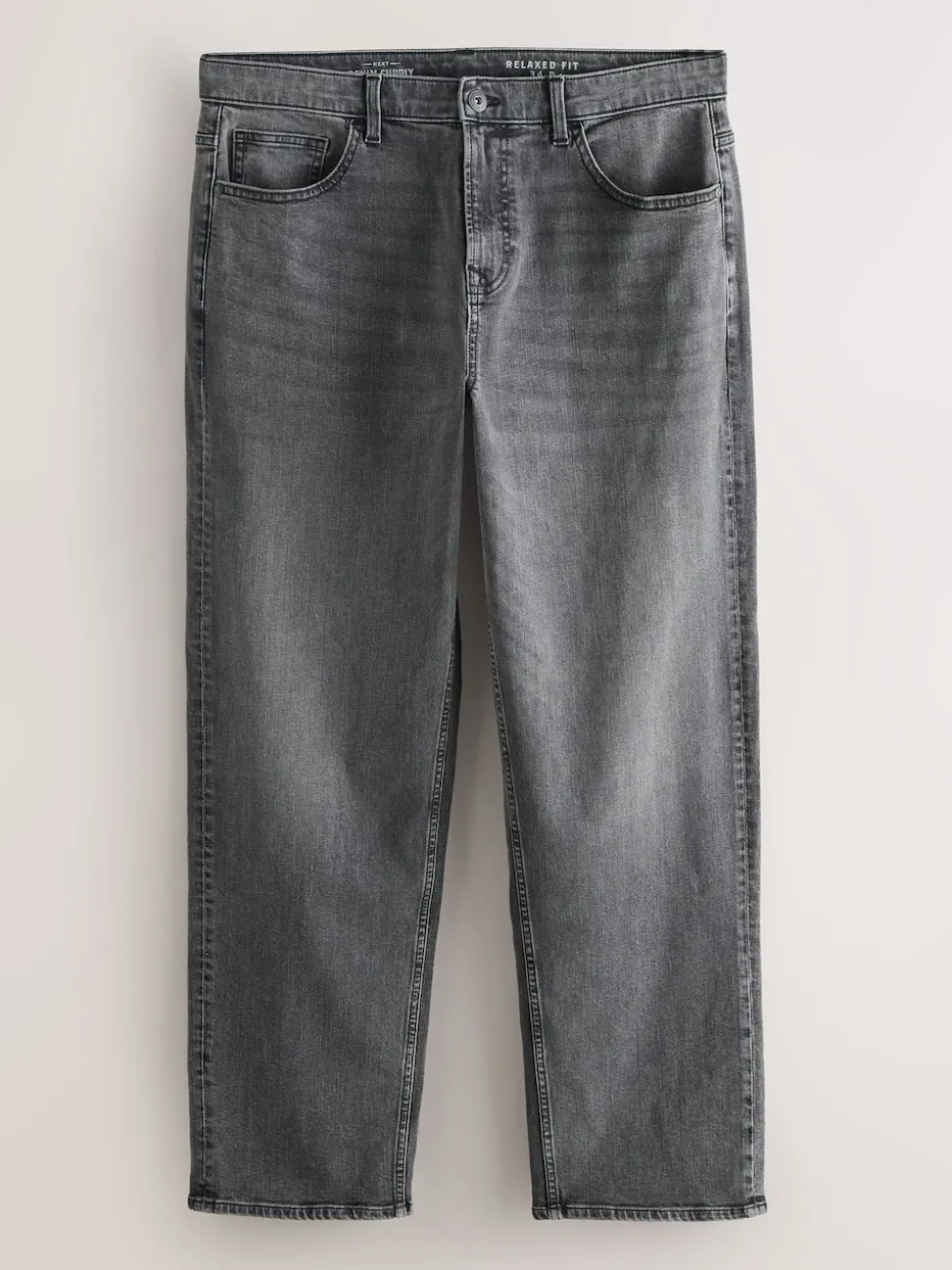 Grey Classic Stretch Relaxed Fit Jeans