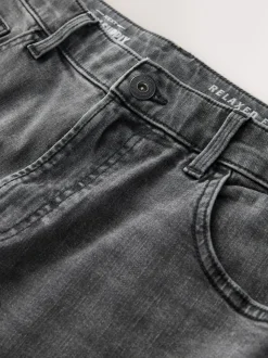 Grey Classic Stretch Relaxed Fit Jeans