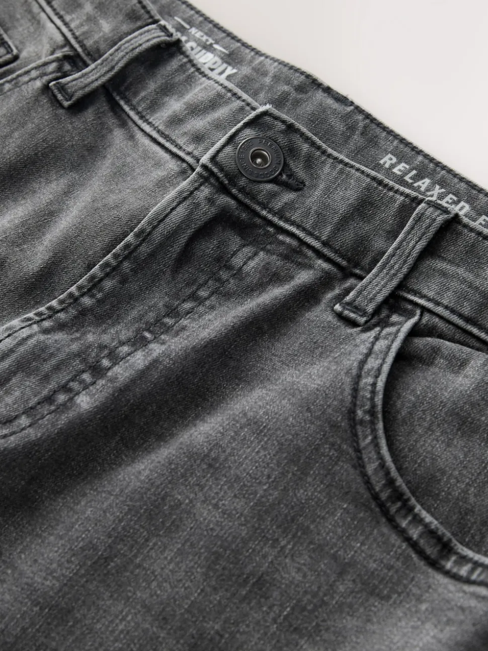 Grey Classic Stretch Relaxed Fit Jeans