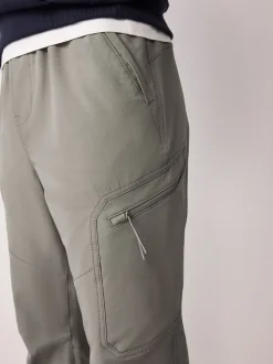 Grey DryTech Slim Fit Tech Stretch Utility Cargo Trousers