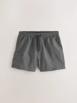 Grey Fashion Cargo Swim Shorts