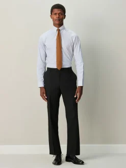 Grey Gingham Cotton Rich Long Sleeve Formal Shirt