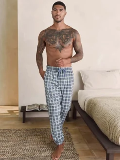 Grey Grindle Check Motionflex Cosy Cuffed Pyjama Bottoms