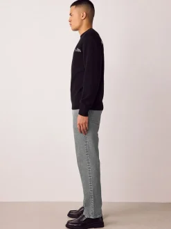 Grey Light Slim Fit Vintage Wash Denim Jeans