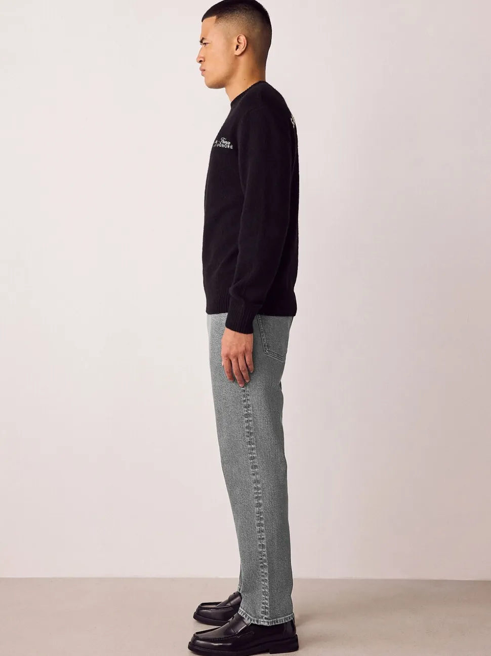 Grey Light Slim Fit Vintage Wash Denim Jeans