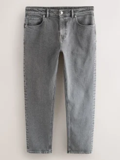 Grey Light Slim Fit Vintage Wash Denim Jeans