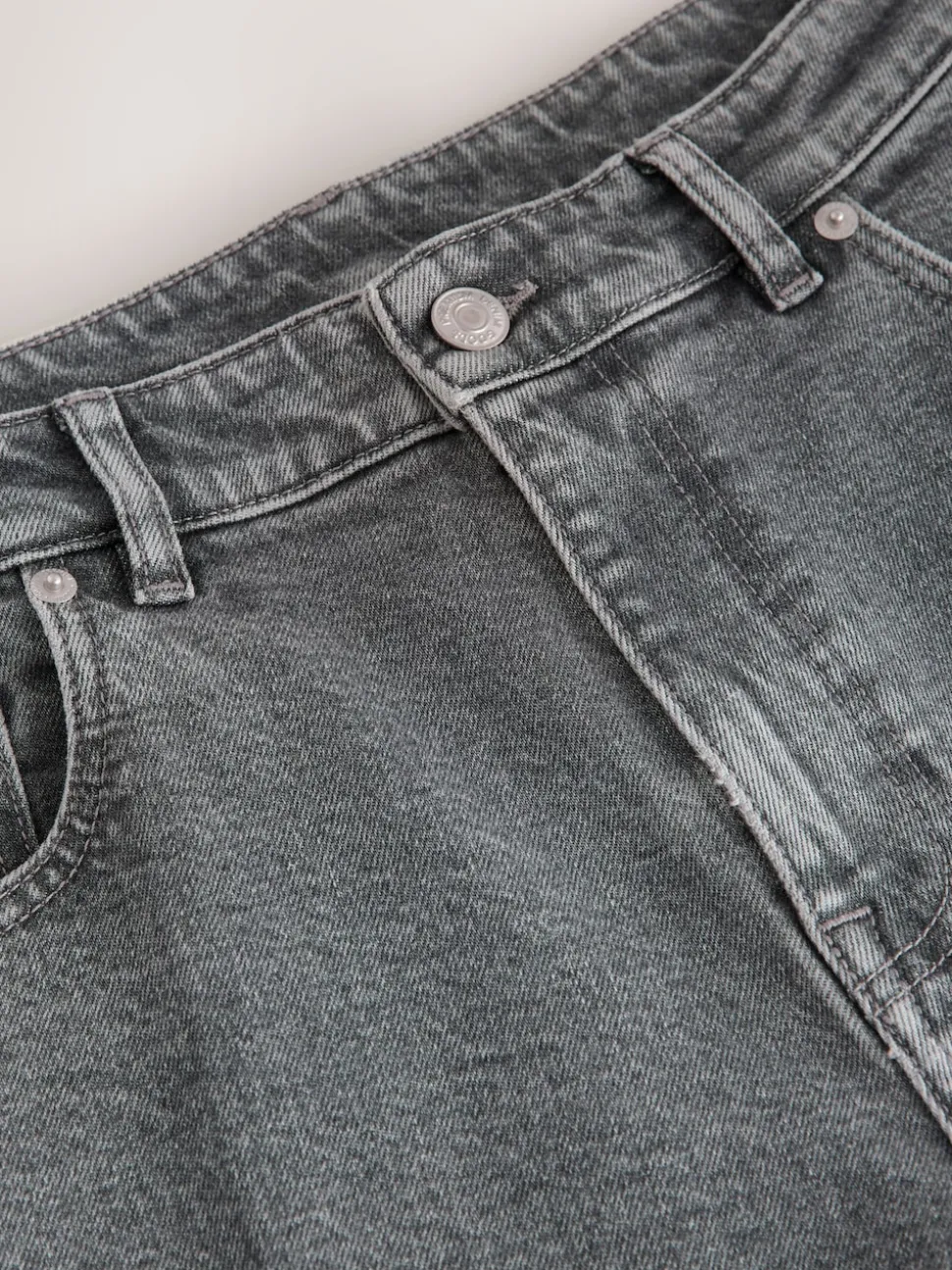 Grey Light Slim Fit Vintage Wash Denim Jeans