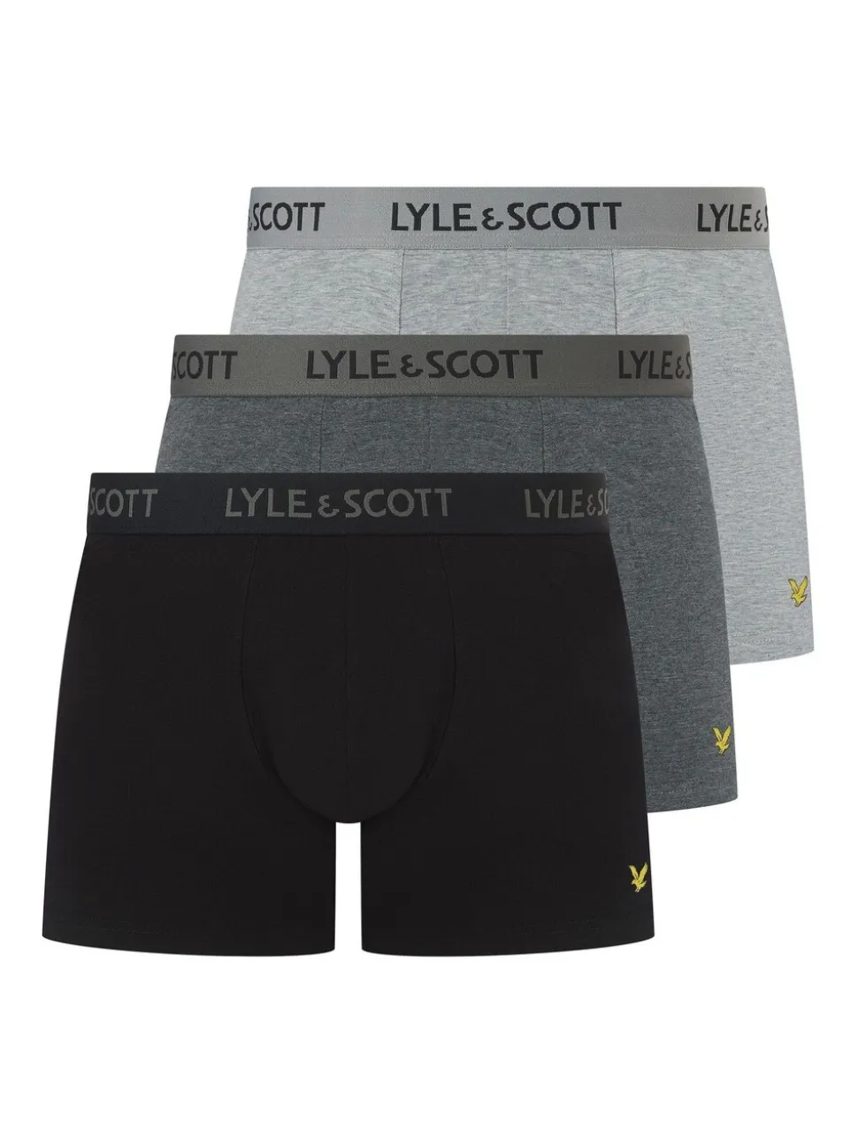 Grey Lyle & Scott Underwear Trunks 3 Pack