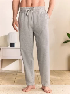 Grey Marl Open Loopback Soft Touch Cuffed Joggers