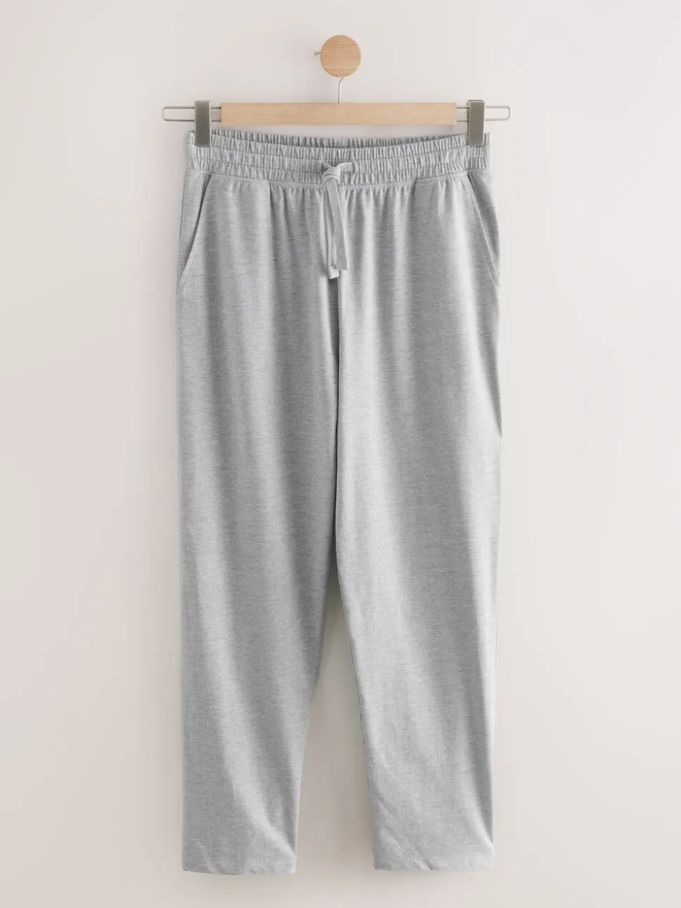 Grey Marl Open Loopback Soft Touch Cuffed Joggers