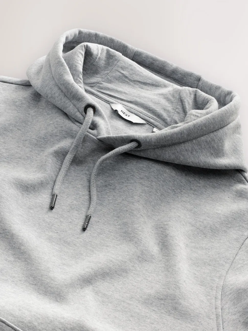 Grey Marl Regular Fit Heavyweight Cotton Rich Jersey Hoodie