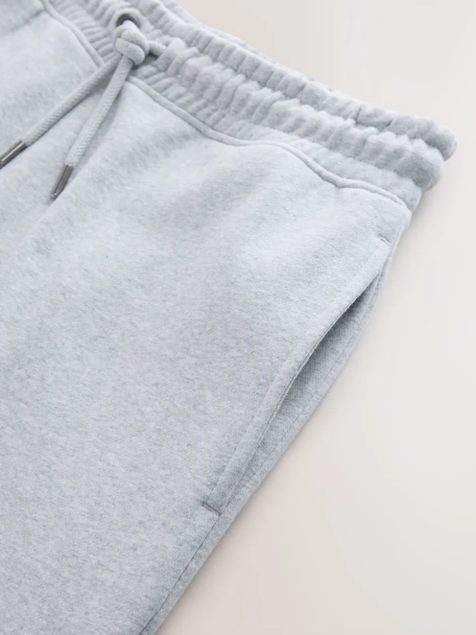 Grey Marl Slim Fit Slim Fit Brushback Heavyweight Joggers