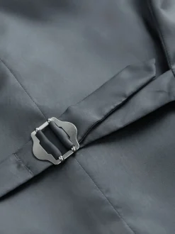 Grey Merino Wool Blend Suit Waistcoat