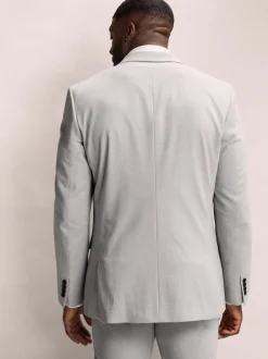 Grey Muscle Fit Motionflex Stretch Suit Jacket