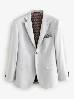 Grey Muscle Fit Motionflex Stretch Suit Jacket