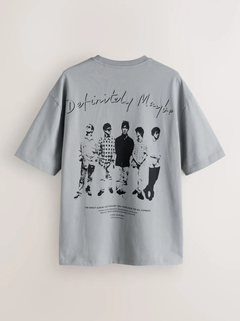 Grey Oasis Graphic Band T-Shirt