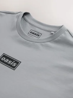 Grey Oasis Graphic Band T-Shirt