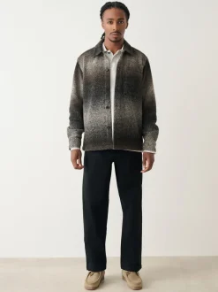 Grey Ombre Check Shacket