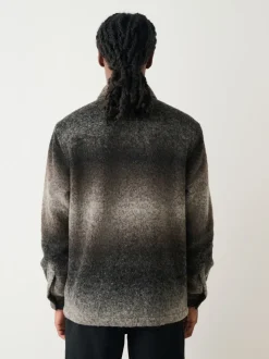 Grey Ombre Check Shacket