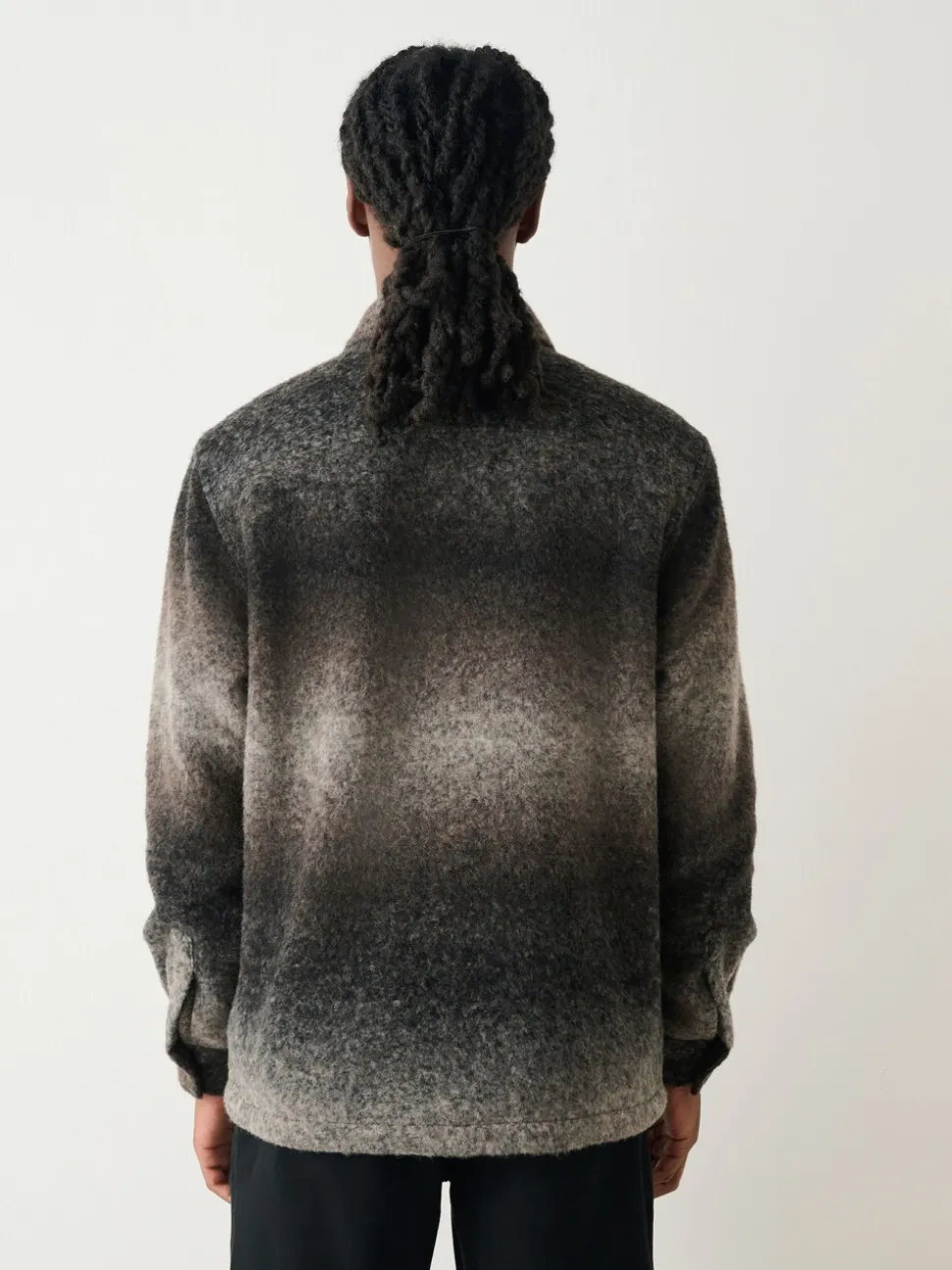 Grey Ombre Check Shacket