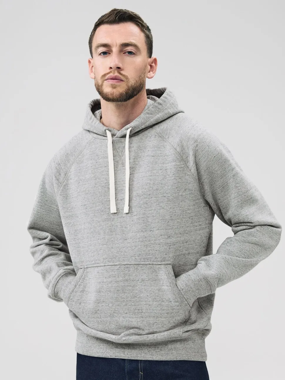 Grey Overhead Hoodie Heavyweight Garment Washed