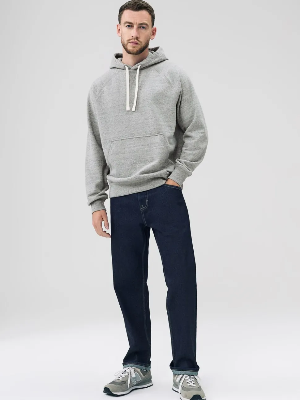 Grey Overhead Hoodie Heavyweight Garment Washed