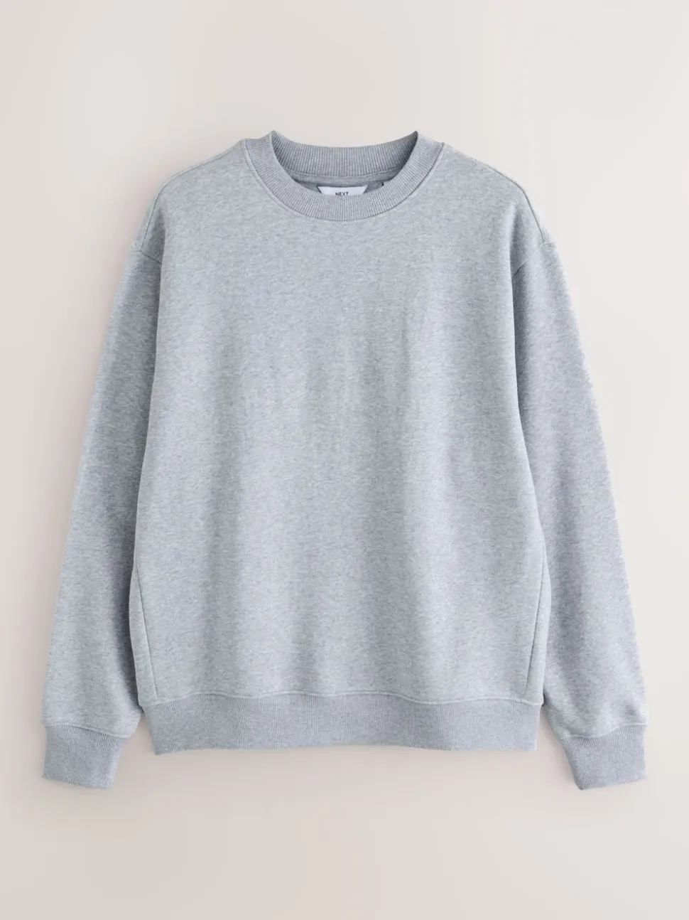 Grey Regular Fit Heavyweight Cotton Rich Crew Neck Sweatshirt