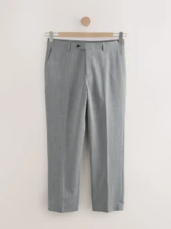 Grey Regular Fit Signature Nova Fides 100% Italian Wool Suit Trousers