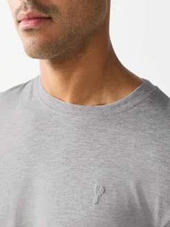 Grey Regular Fit Stag T-Shirt
