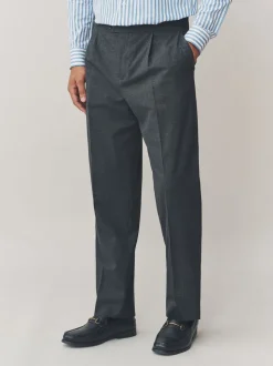 Grey Regular Fit Texture Motionflex Stretch Suit Trousers
