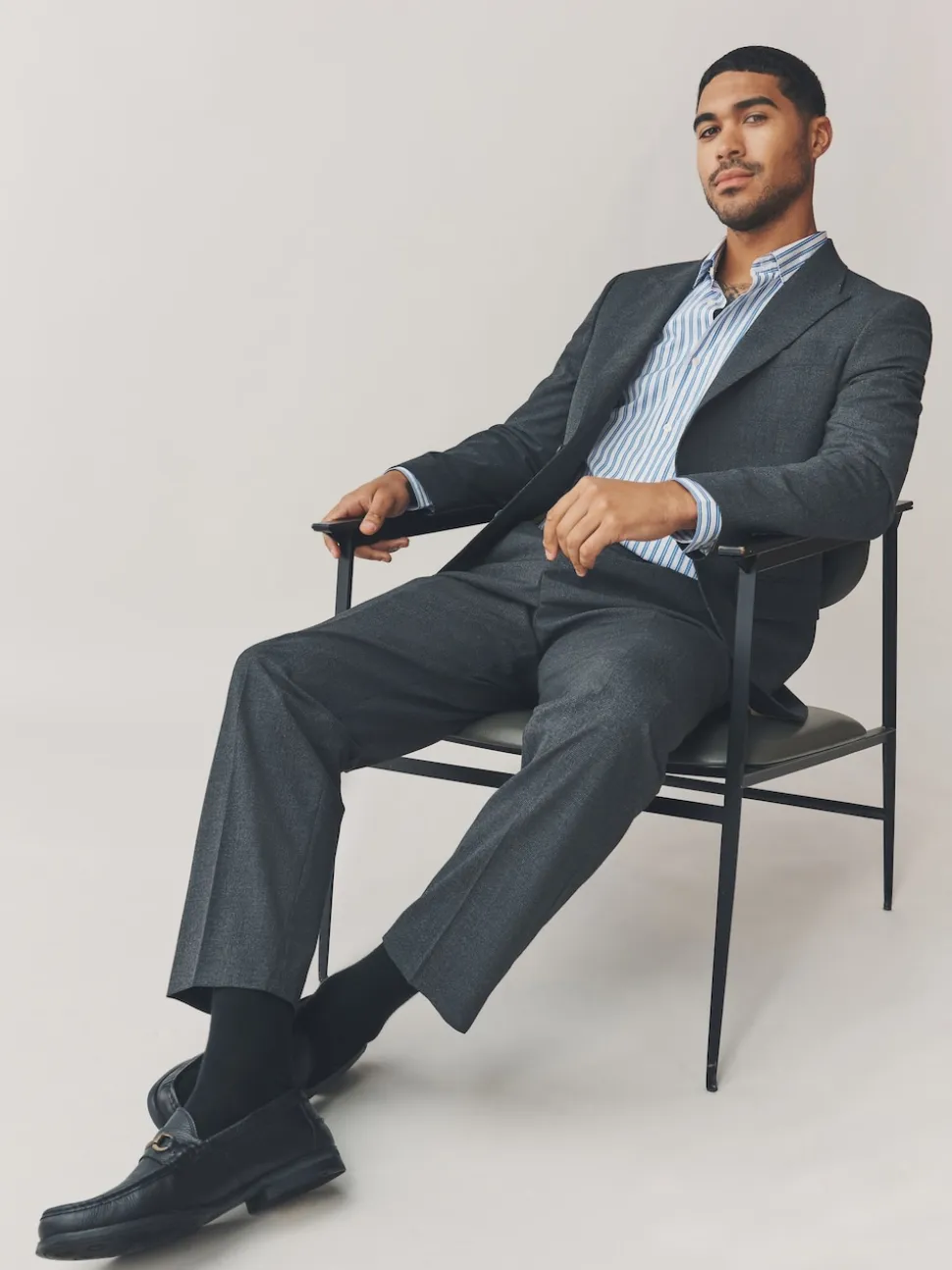 Grey Regular Fit Texture Motionflex Stretch Suit Jacket