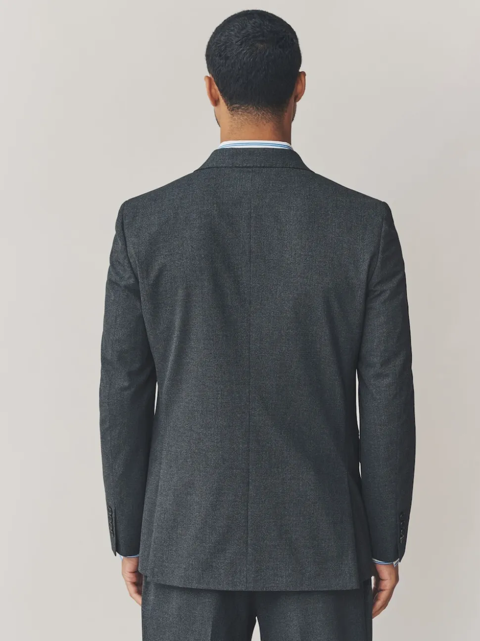 Grey Regular Fit Texture Motionflex Stretch Suit Jacket