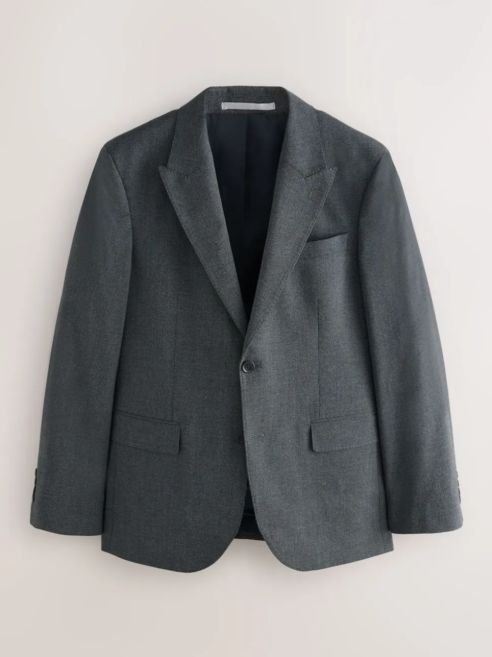 Grey Regular Fit Texture Motionflex Stretch Suit Jacket