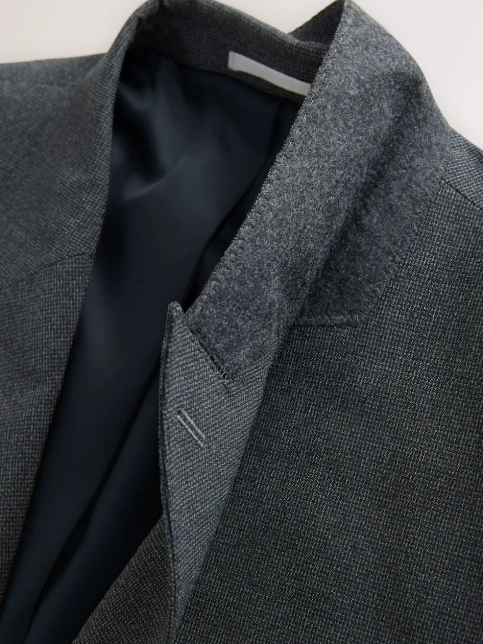 Grey Regular Fit Texture Motionflex Stretch Suit Jacket