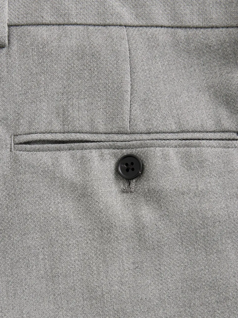 Grey Regular Fit Textured Suit Trousers