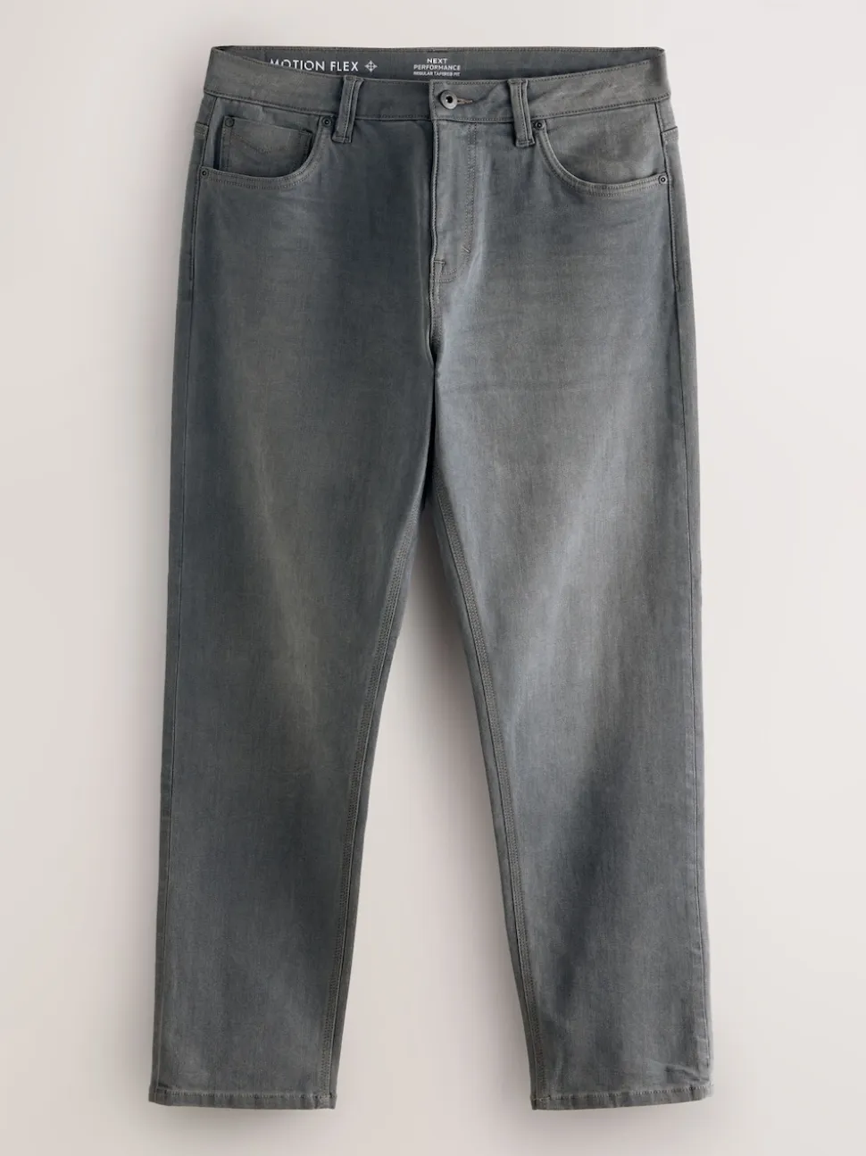 Grey Regular Tapered Fit Motionflex Jeans