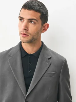 Grey Relaxed Fit Lyocell Suit Jacket